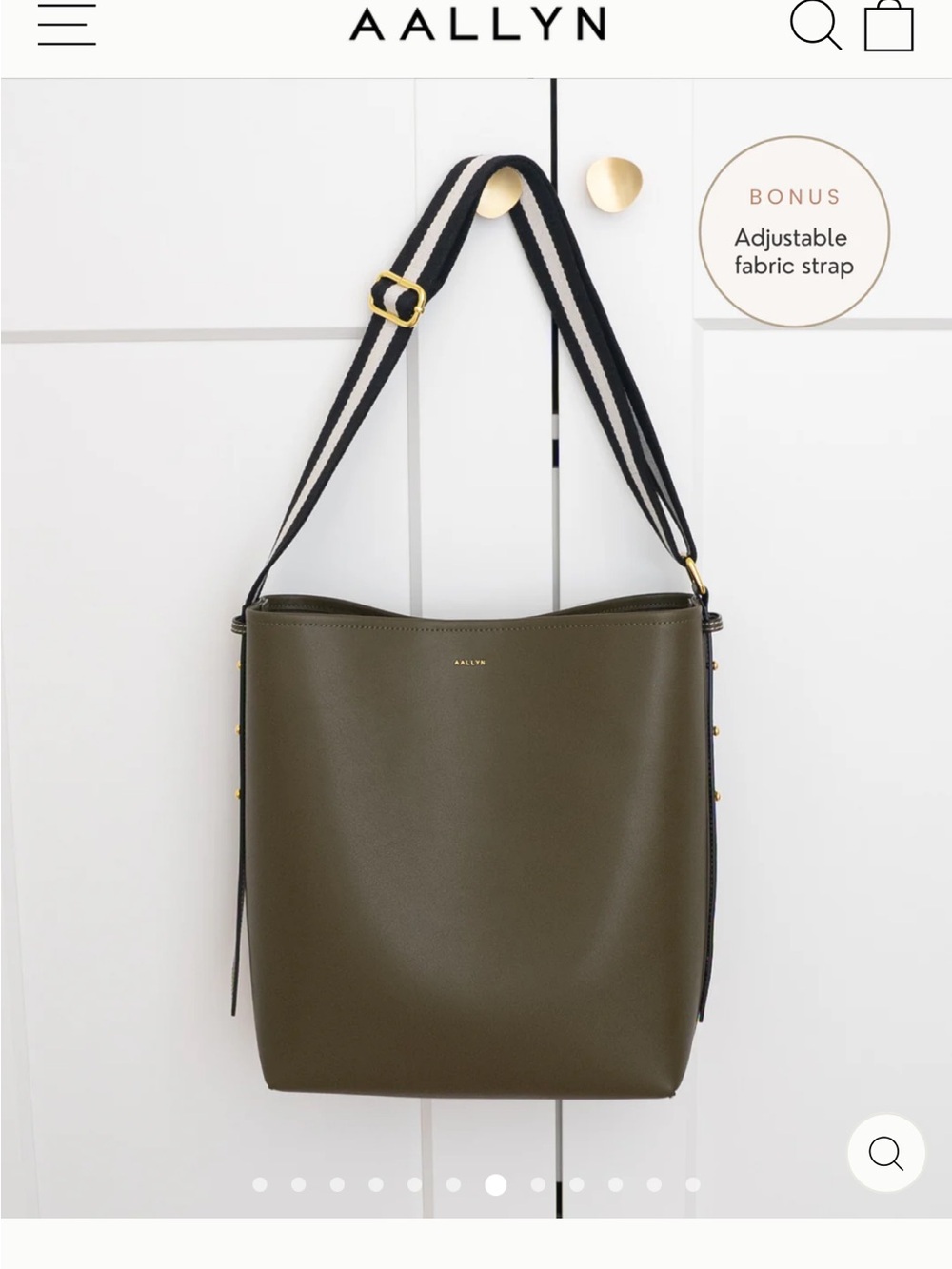 AALYNN Taupe Jolina bucket tote